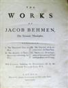 BÖHME, JAKOB. The Works of Jacob Behmen, The Teutonic Theosopher.  1763